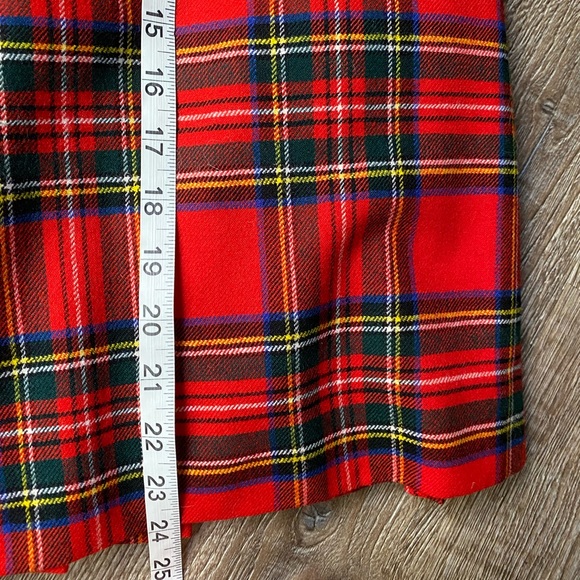 The Scotch House Wool Plaid Warp Skirt - Picture 12 of 16